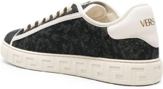 Versace Barocco Greca jacquard sneakers Black