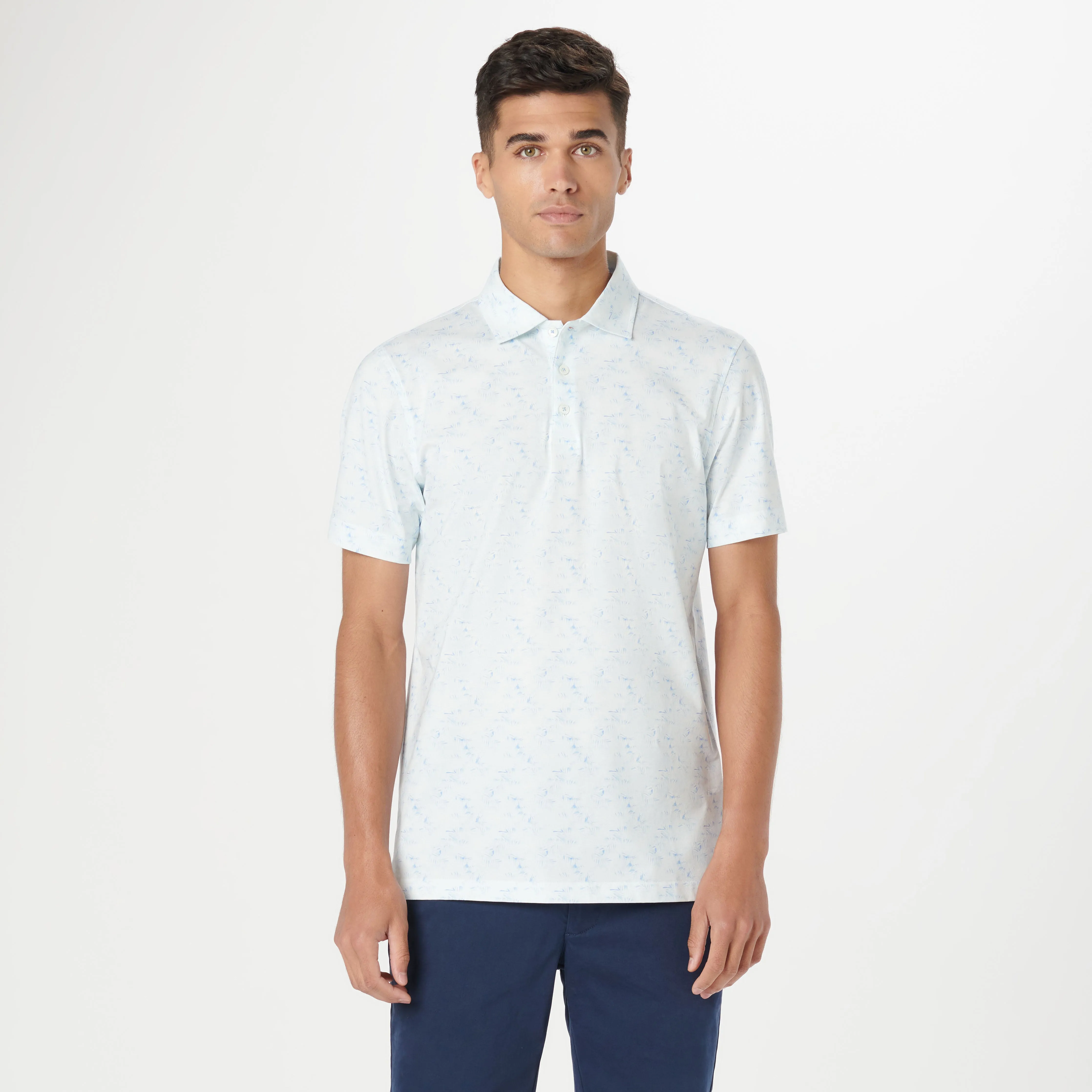 Victor Leaf Print OoohCotton Polo