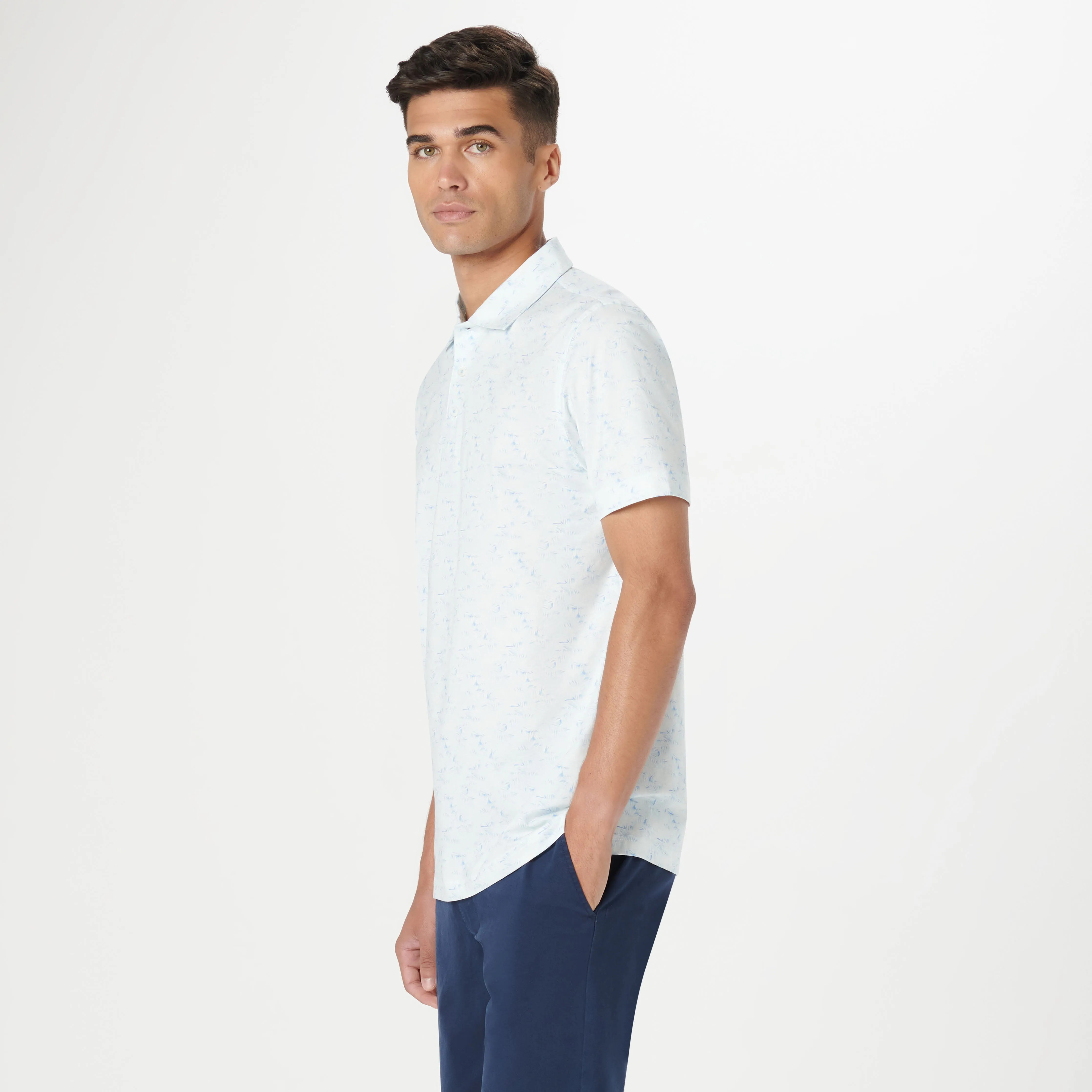 Victor Leaf Print OoohCotton Polo