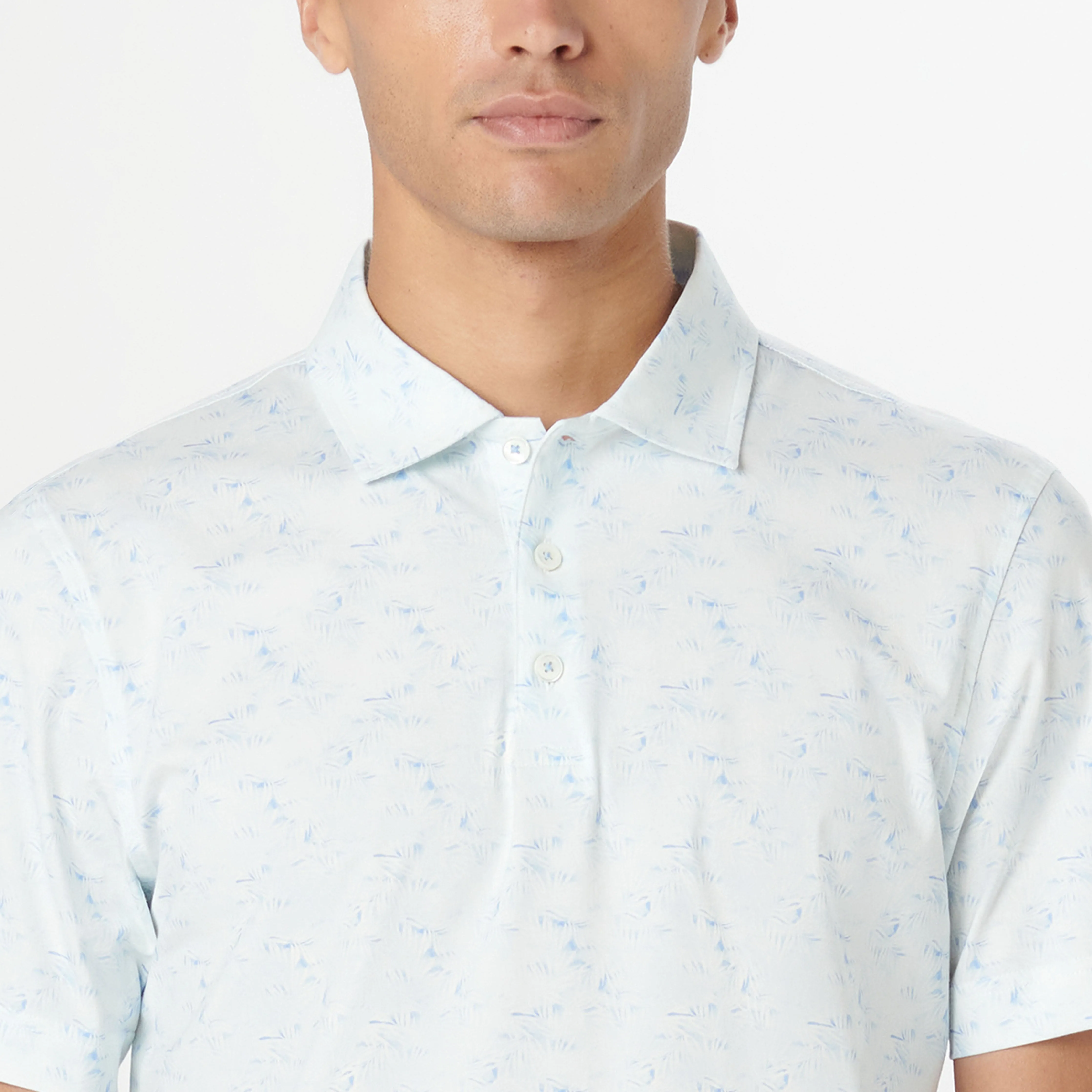 Victor Leaf Print OoohCotton Polo