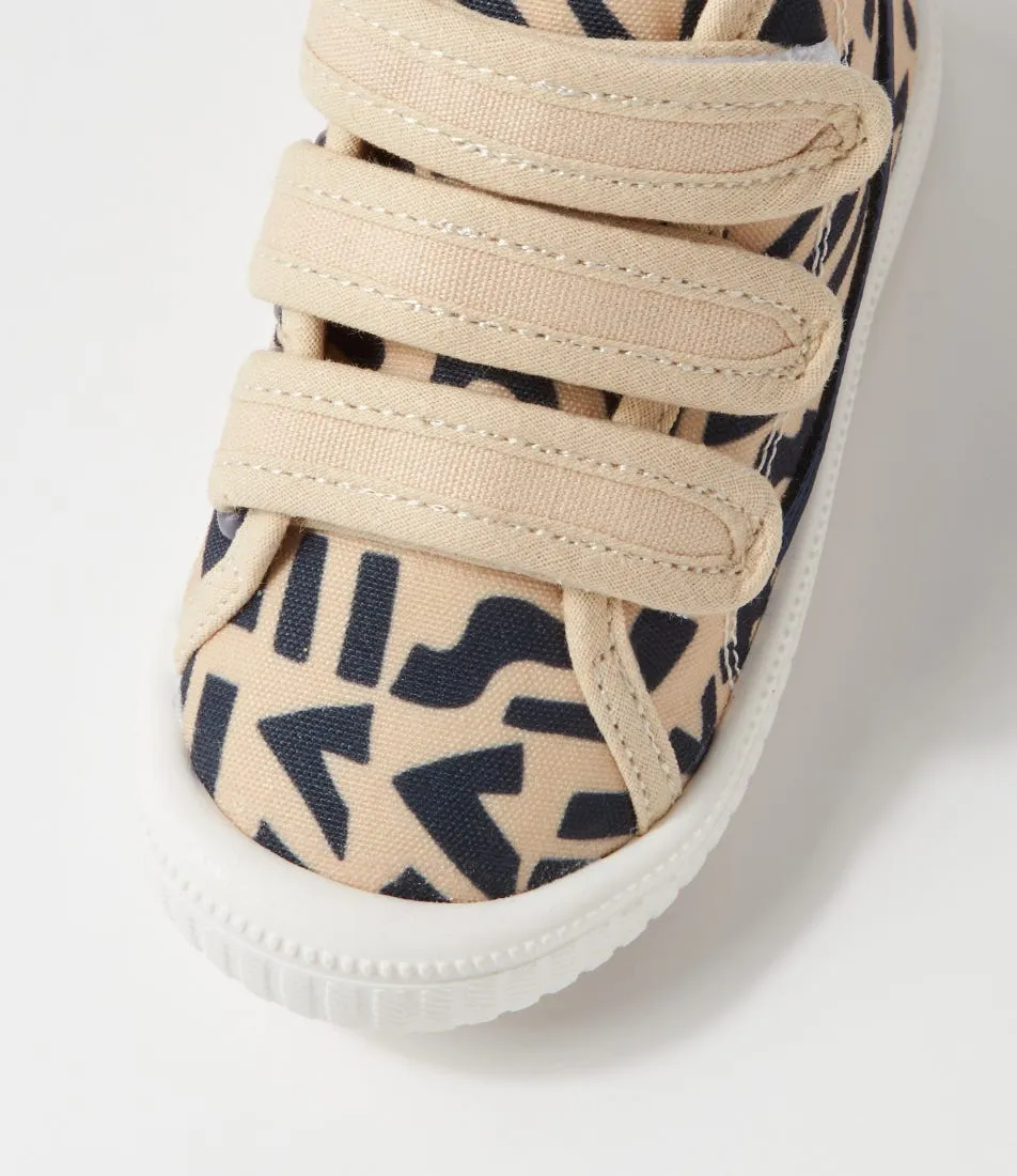 WALNUT Billie Hightop Tot Abstract Sand Sneakers