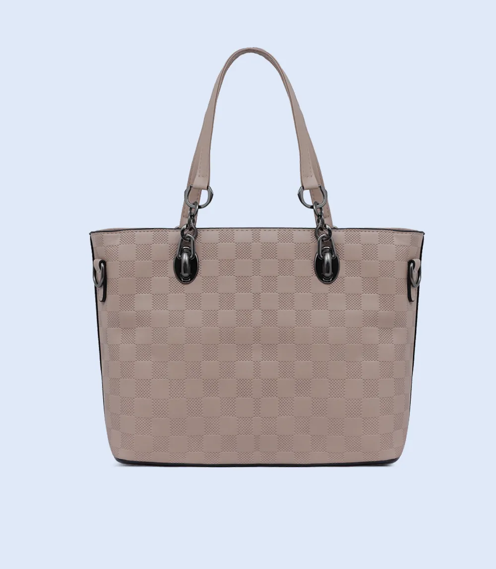 WB2783-BEIGE-Women Shoulder Bag