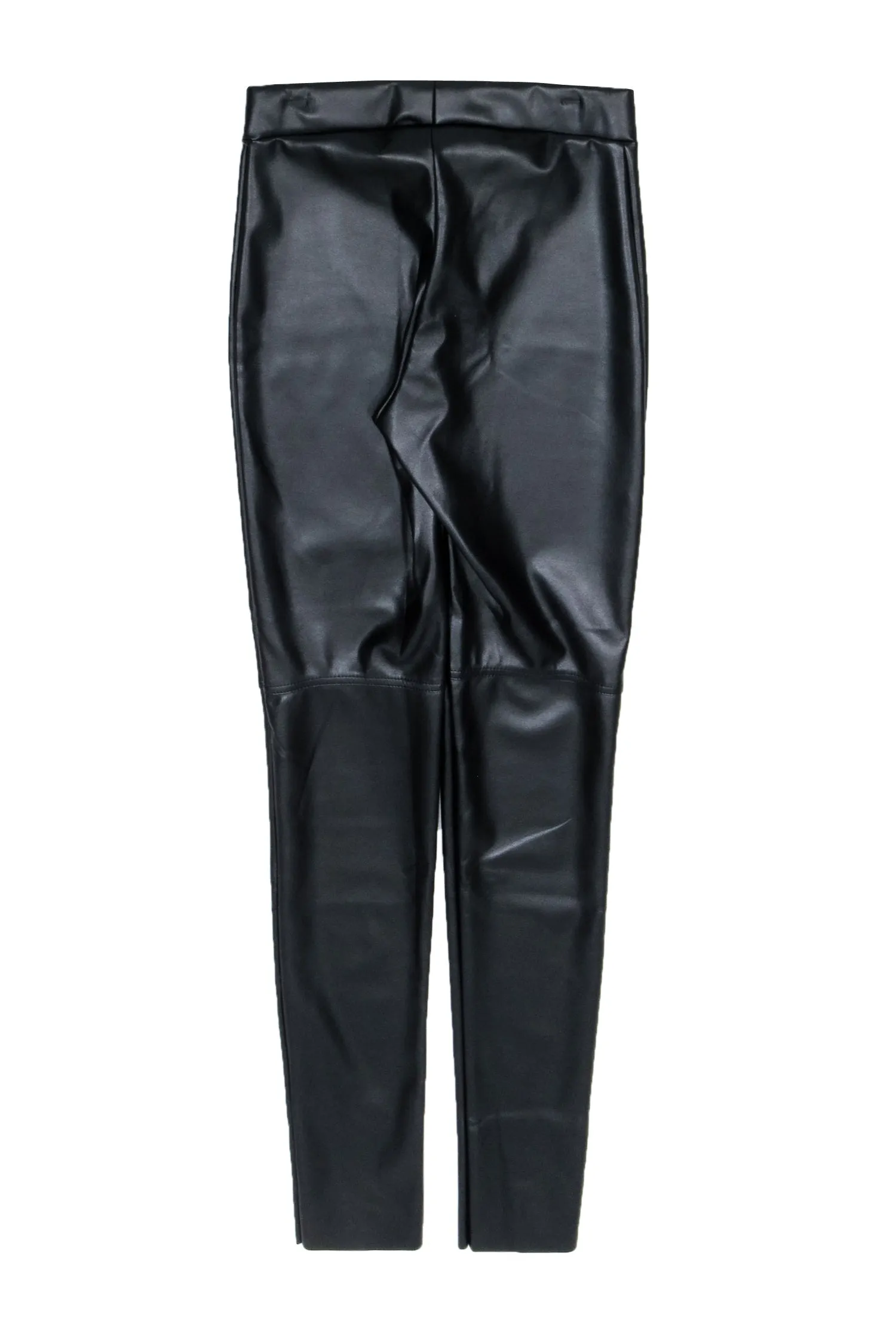 Wolford - Black Faux Leather Leggings Sz 8