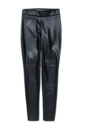 Wolford - Black Faux Leather Leggings Sz 8