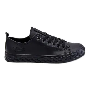 Women's Leather Sneakers Big Star LL274402 Black