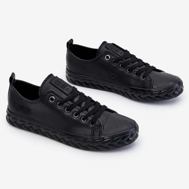 Women's Leather Sneakers Big Star LL274402 Black