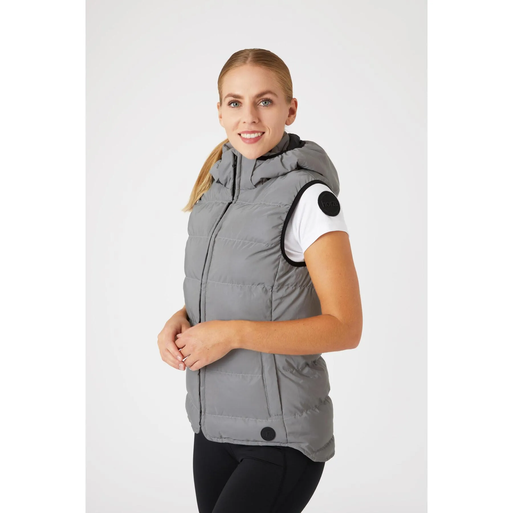 Women's reflective padded sleeveless riding vest Horze