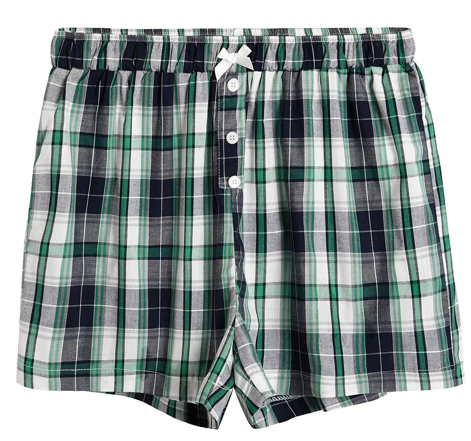 Women's Sleepwear Cotton Plaid Pajama Boxer Shorts