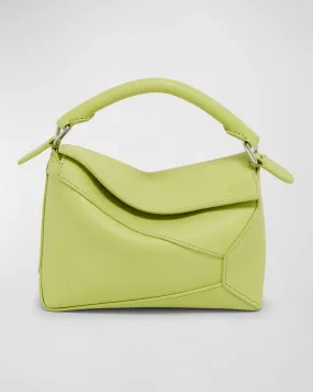 x Paula’s Ibiza Puzzle Edge Mini Top-Handle Bag in Leather