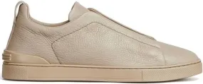 Zegna Triple Stitch leather sneakers Neutrals